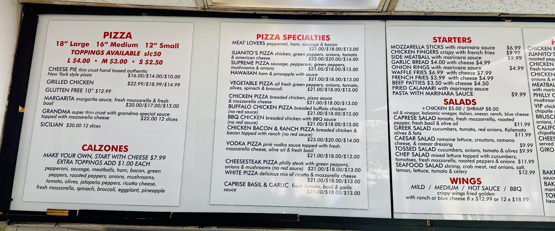Juanitos#1 Pizzeria and Restaurant